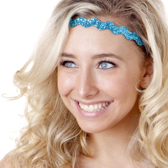 Hipsy Gift 10-pack Bling Glitter Adjustable No Slip Wave Bold Colors Headbands main image 6